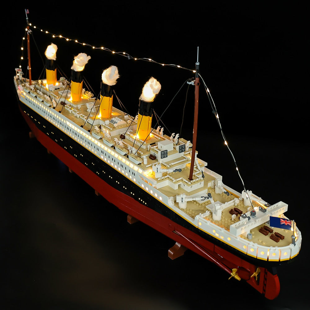 9090 개 영화 대형 크루즈 보트 선박 모델 빌딩 블록 벽돌 Diy 장난감 선물 10294 과 호환 가능