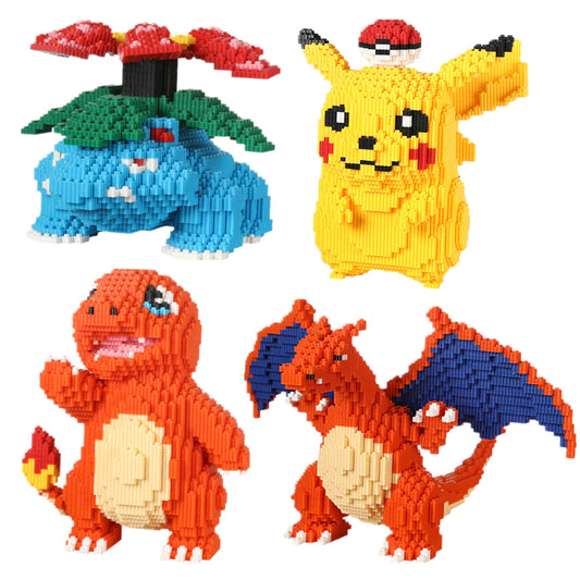 Pokémon 퍼즐 크리 에이 티브 조립 피카추 빌딩 블록 장난감 조립 성인 감압 대형 장난감 선물